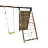 Parque infantil de madera columpios y escalada Timbu