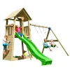 Parque juegos infantil de madera Belvedere XL con columpio doble