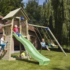 Parque juegos infantil de madera Belvedere XL con columpio doble