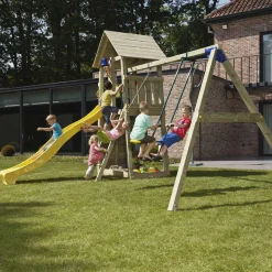 Parque juegos infantil de madera Belvedere XL con columpio doble