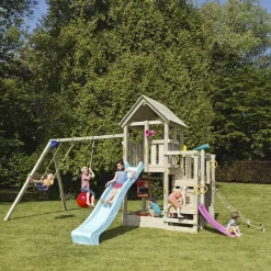 Parque juegos infantil de madera Penthouse XL con columpio doble