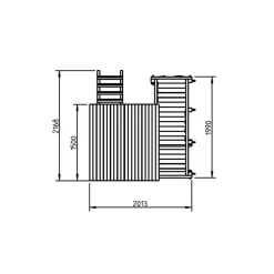 Parque juegos infantil de madera Penthouse XL con columpio doble