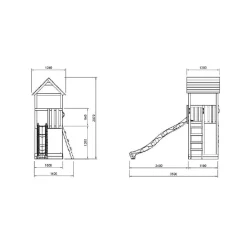 Parque juegos infantil de madera Tibidabo