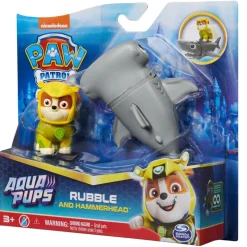 Patrulla Canina - Conjunto de figuras de acción Rubble Aqua Pups ㅤ