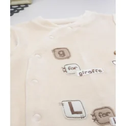 Pelele bebé beige jirafa/león