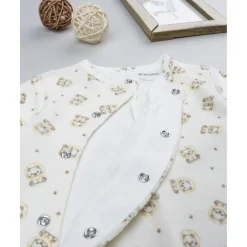 Pelele blanco de niño con estampado allover