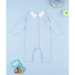 Pelele tricot azul de recién nacido