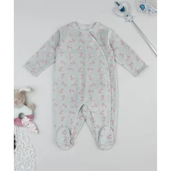 Pelele verde de niña con unicornios