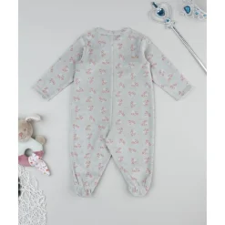 Pelele verde de niña con unicornios