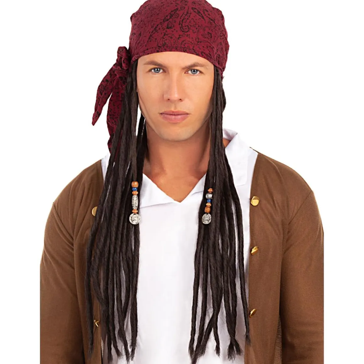 Peluca con pañuelo pirata