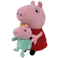 Peppa Pig - Peluche Peppa con bebé 25 cm
