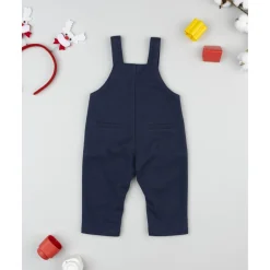 Peto azul niño con renos bordados