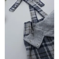 Peto escocés azul de niño con perrito