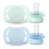 Philips Avent - 2 chupetes Ultra Start niño azul y verde (0-2m)