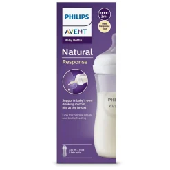 Philips Avent - Biberón con tetina natural Answer 330ml 3m+ | sin bpa