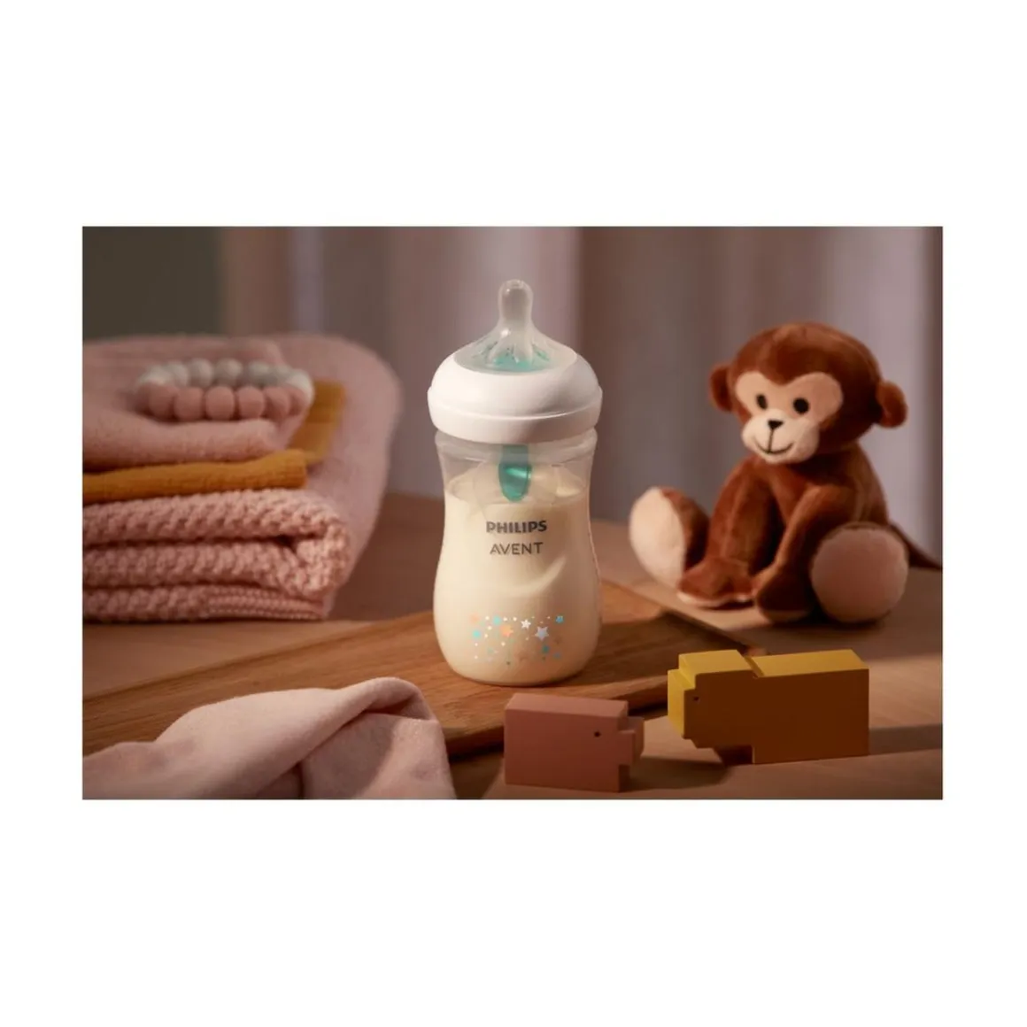 Philips Avent - Biberón Natural Response Airfree decorado 260 ml (1m+)