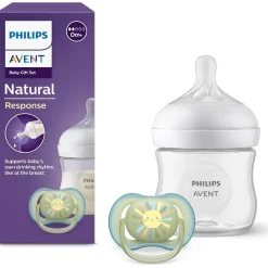 Philips Avent - Biberón Natural Response 125 ml + Chupete Ultra Air 0-6m