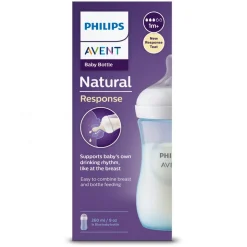 Philips Avent - Biberón Natural Response azul 260 ml (1m+)