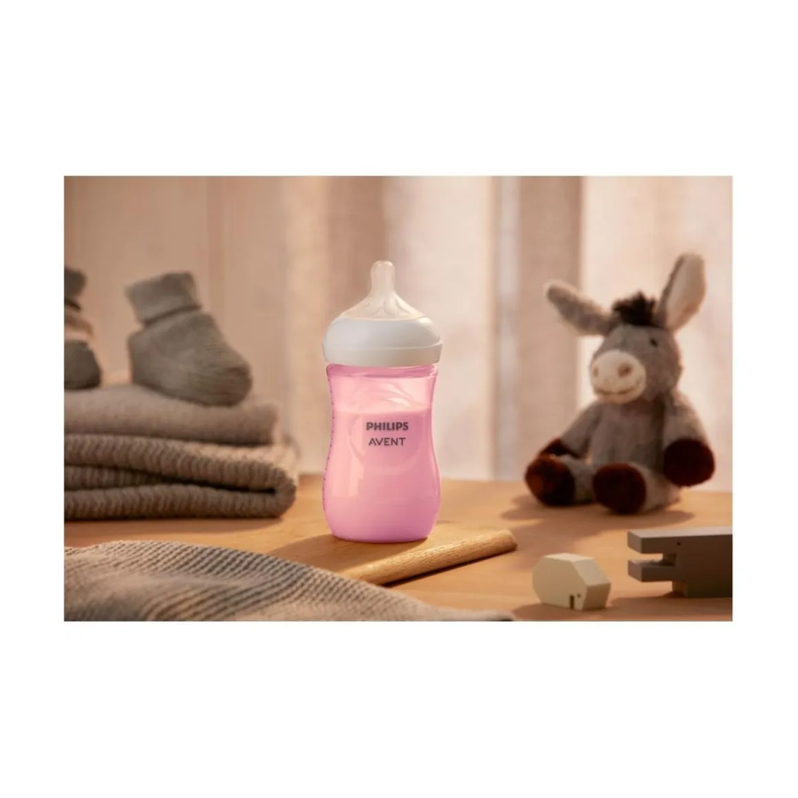 Philips Avent - Biberon natural response rosa 260ml (1m+)