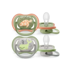 Philips Avent - Chupetes ultra air 6-18 meses verde/gris