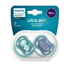 Philips Avent - Chupetes ultra air verde/azul 18+ meses
