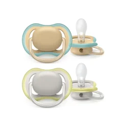 Philips Avent - Chupetes ultra air 0-6 meses gris/marrón