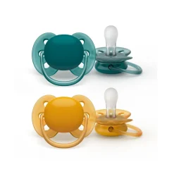Philips Avent - Pack de 2 chupetes ultra suaves 6-18m neutros