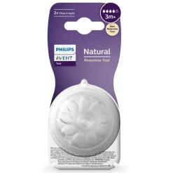 Philips Avent - Pack de 2 tetinas Natural Response nivel 4 (+3m)