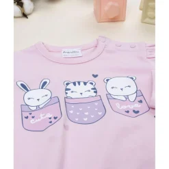 Pijama 2 piezas niña rosa/azul