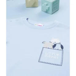 Pijama azul de animalitos para niño