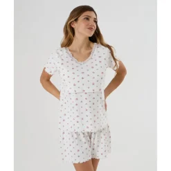 Pijama Corto Premamá con Estampado Floral