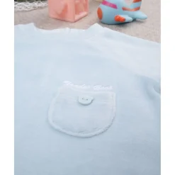 Pijama de terciopelo niño azul claro osos