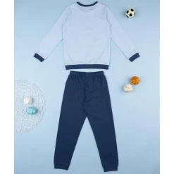 Pijama dos piezas niño azul noche soccer