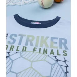 Pijama dos piezas niño azul noche soccer