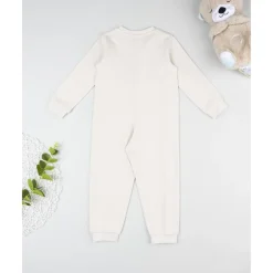 Pijama entero niño beige con oso