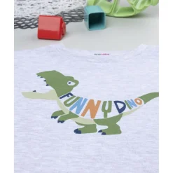 Pijama niño gris dinosaurio