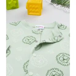 Pijama niño verde con leones