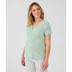 Pijama premamá de lactancia con estampado floral