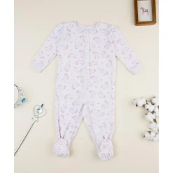 Pijama rosa de unicornios para bebé niña