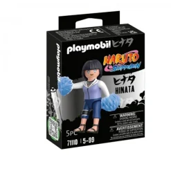 Playmobil - Figura ninja Hinata con cabello negro y chaqueta blanca y lila ㅤ