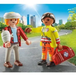 Playmobil - Set de Socorrista y Paciente ㅤ