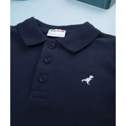 Polo de niño azul marino de manga larga