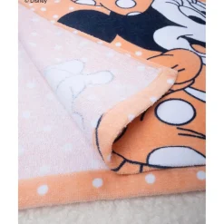 Poncho de playa naranja con capucha y estampado de Minnie