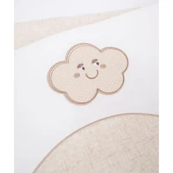 Protector de cuna con detalles en beige