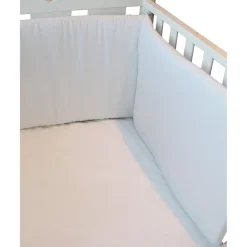 Protector de cuna de algodón blanco
