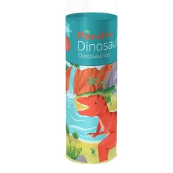 Puzzle de tubo de dinosaurios (100 piezas)