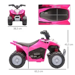 Quad eléctrico Honda rosa