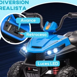 Quad eléctrico para niños Azul y Negro