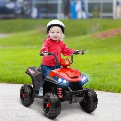 Quad eléctrico para niños Rojo y Negro