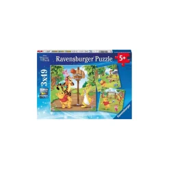 Ravensburger - Día del deporte - Puzzle 3x49 piezas Winnie the Pooh